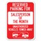 Signmission Reserved Parking for Salesperson of the Month Unauthorized Vehicles Towed Away, A-1824-23076 A-1824-23076 - alternate 1